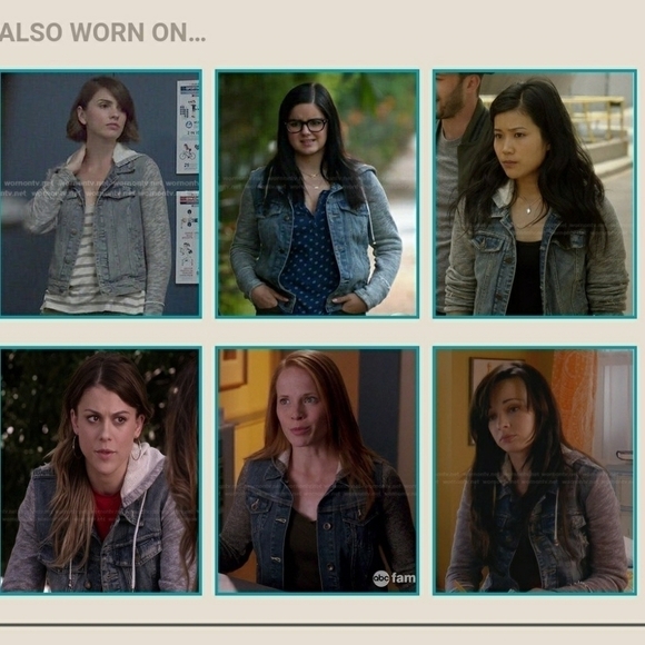 Free People denim jacket with fabric hoodie and sleeves NWT - Picture 5 of 5